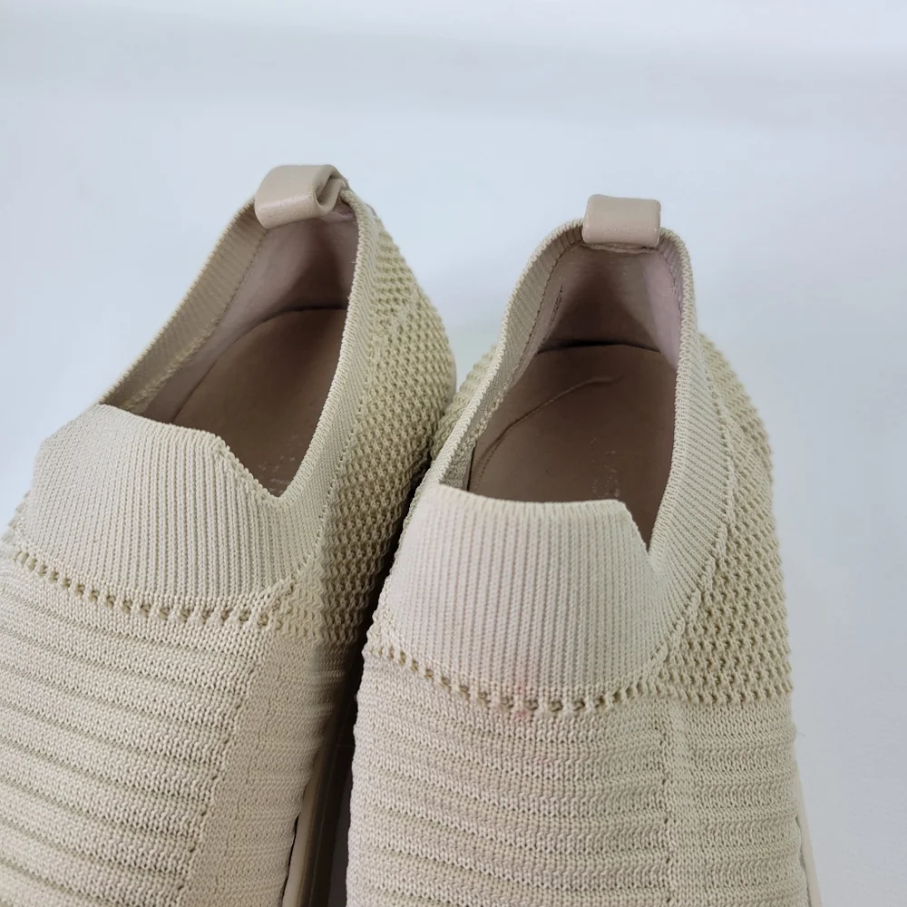 J/Slides Stretchy Woven Platform Loafers Sz 8 EUC